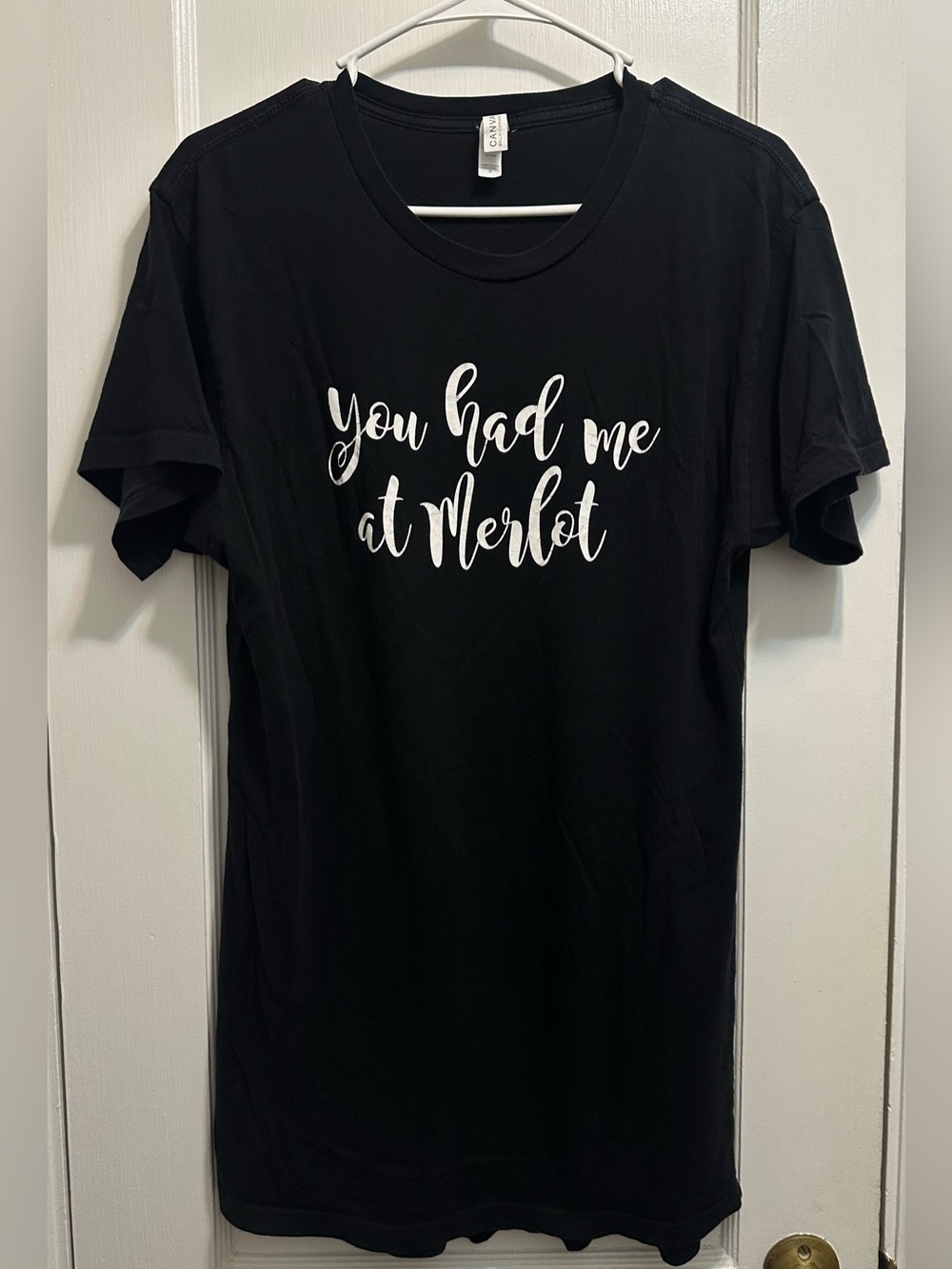 Bella + Canvas: You Had Me At Merlot Black Graphic Tee